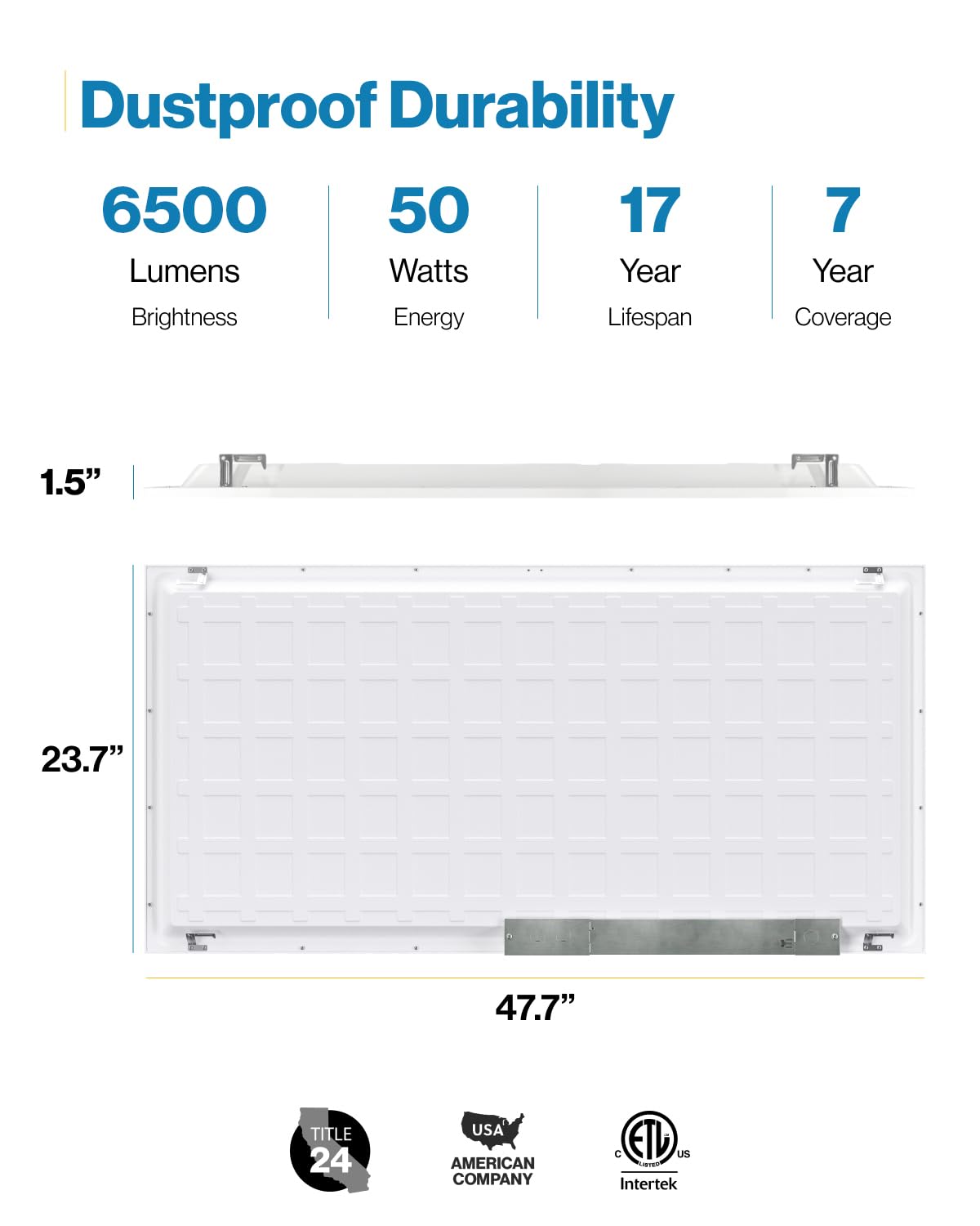 Sunco 2x4 LED Flat Panel Light Drop Ceiling Office Shop Commercial Warehouse Fixture, 6500 Lumens, Selectable Features, 30W/40W/50W, 4000K/5000K/6000K, Dimmable (0-10V), Dustproof ETL 4 Pack