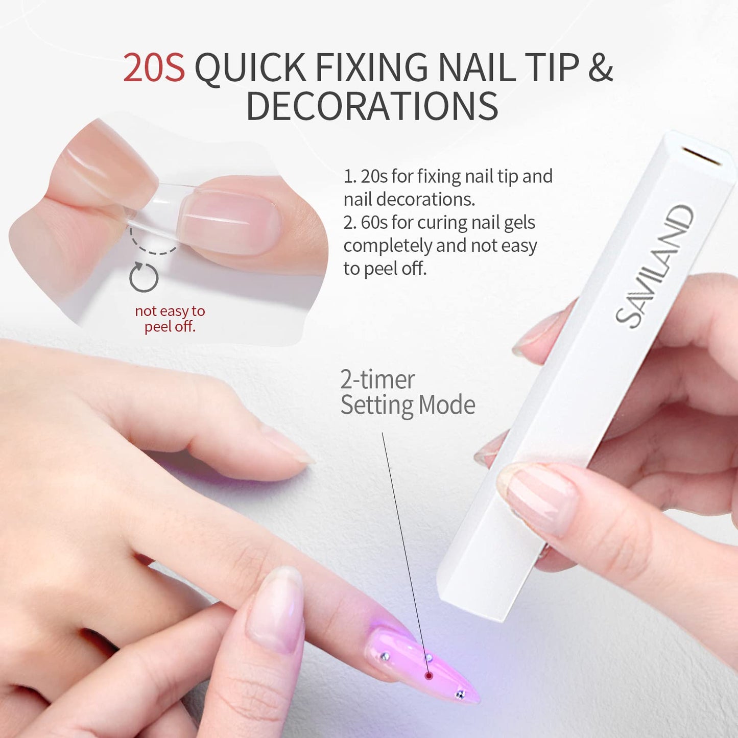 SAVILAND U V Light for Nails + SAVILAND Cordless Nail Drill Kit