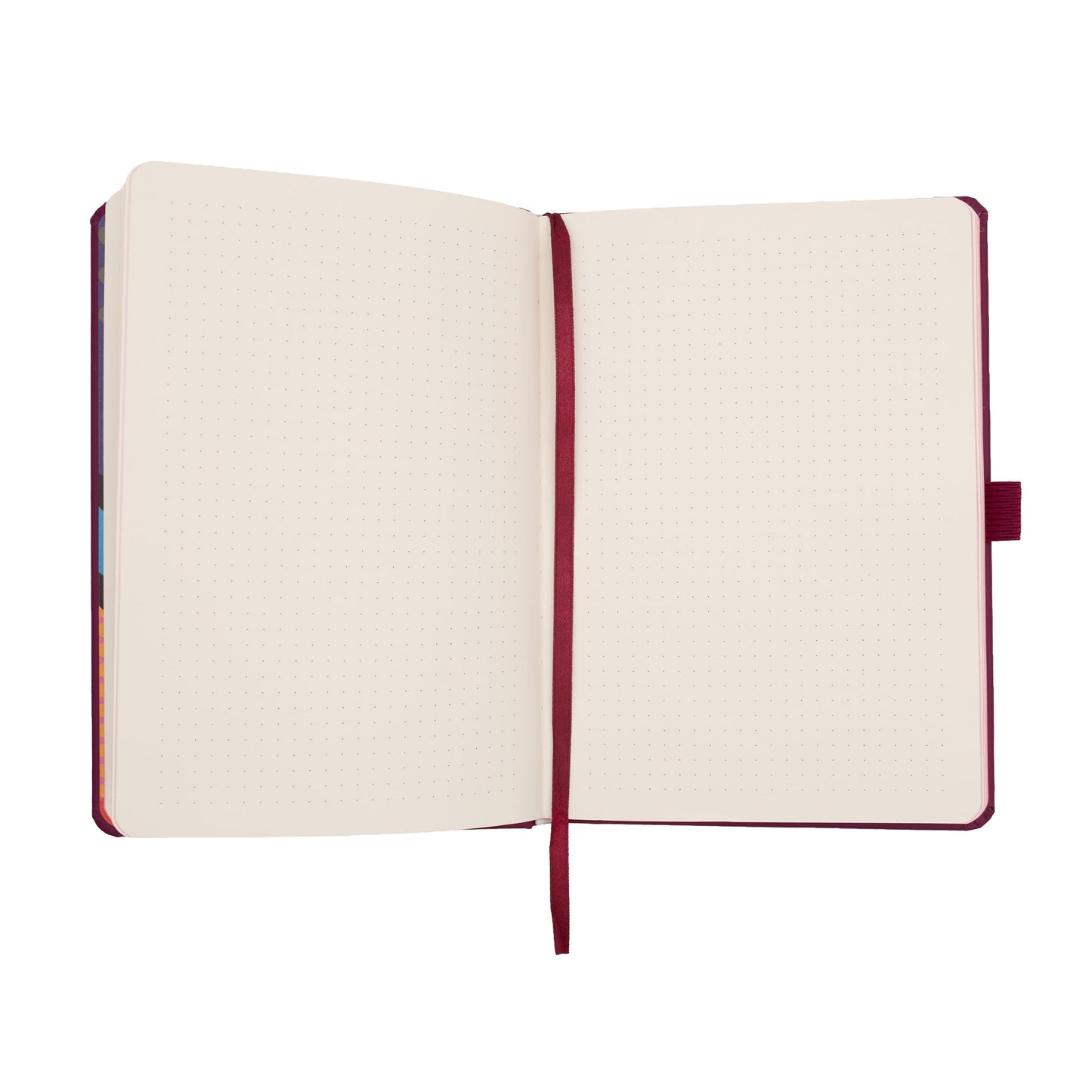 Soulbook - Notebook Hardcover Medium A5, 176 Dotted Pages Journal with Pen Loop, Fuchsia