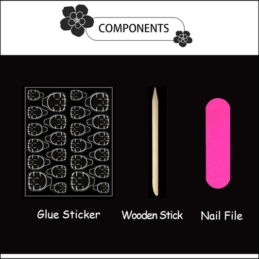 Short Press on Nails Gold Glitter Tip Fake Nails Nude Pink Stick on Nails Square False Nails Full Cover Glue on Nails Spring French Tip Stick on Nails for Women and Girls 24Pcs