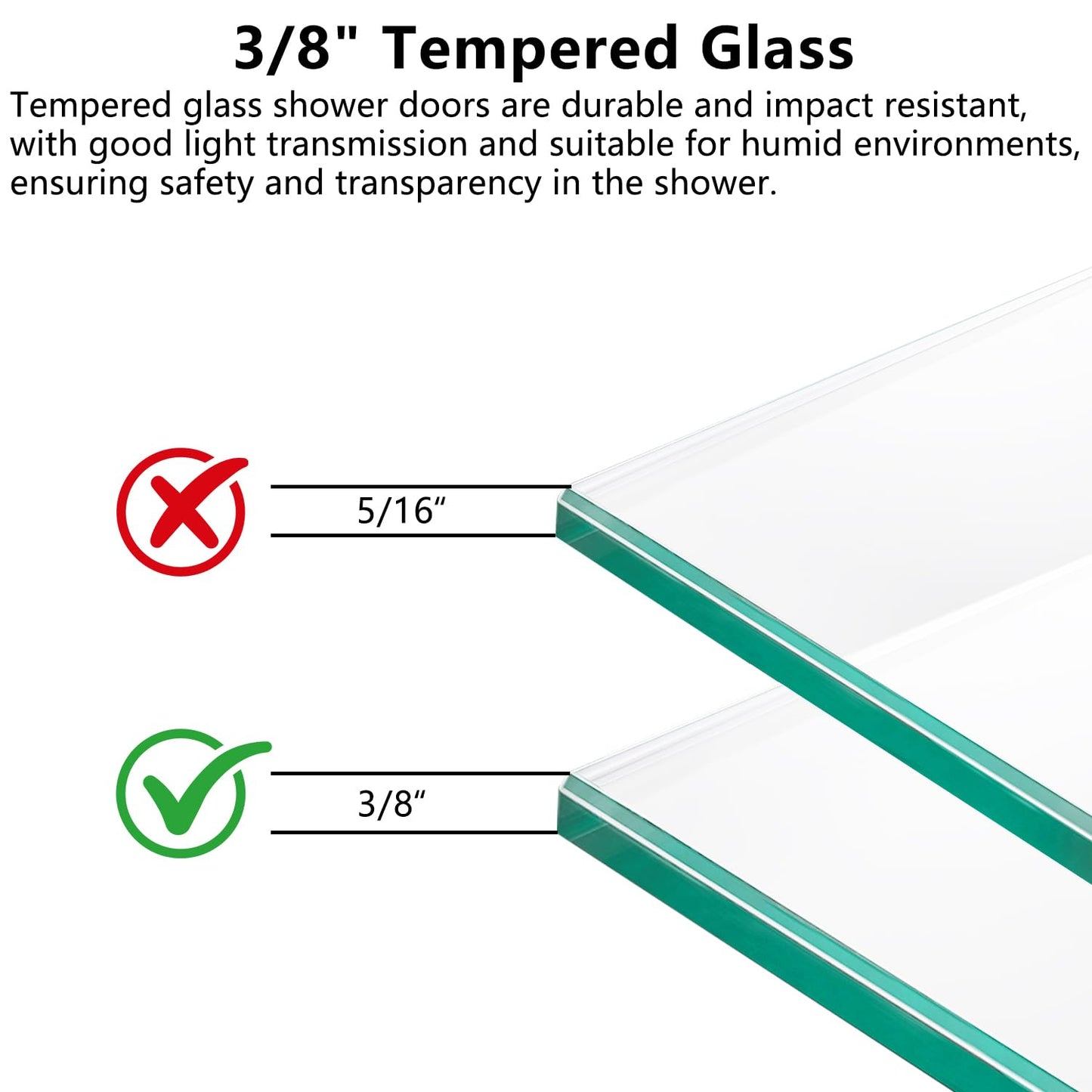 CRISSENSSI Frameless Soft Close Shower Door, 56"-60 "W, 76 "H, 3/8" (10mm) Clear Tempered Glass, Double Sliding Doors, Brushed Nickel Finish.