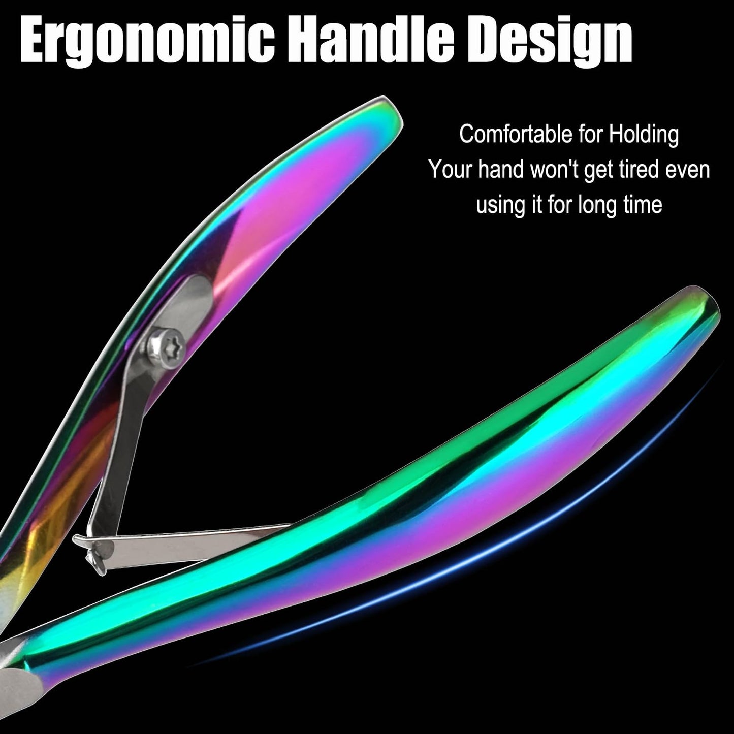 LePinko Professional Cuticle Trimmer with Cuticle Pusher, Super Labor-saving Dead Skin Nippers, Sharp Hangnail Remover for Fingernail Toenail, Pedicure Manicure Nail Care Tool for Women Men, 7mm Jaw