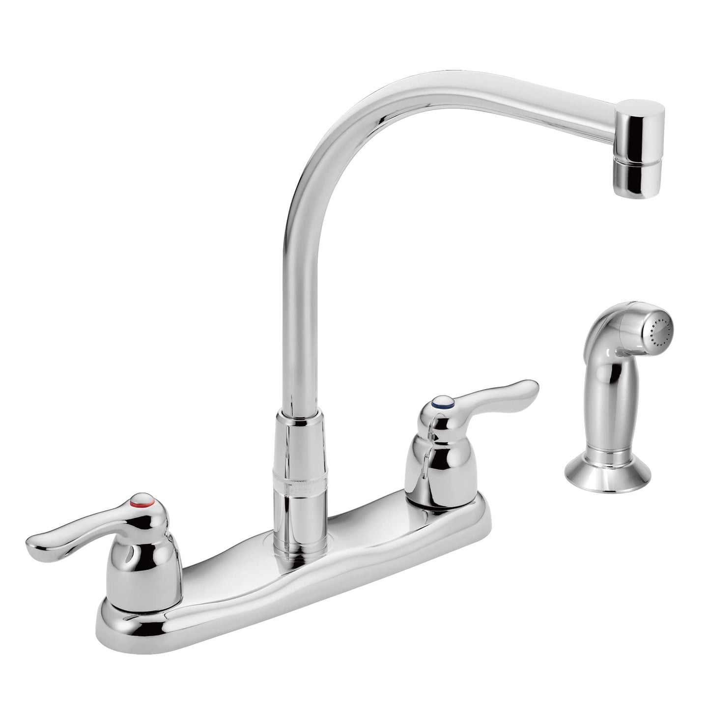 Moen 8792, Commercial Two-Handle M-Bition Kitchen Faucet with Side Spray, Chrome