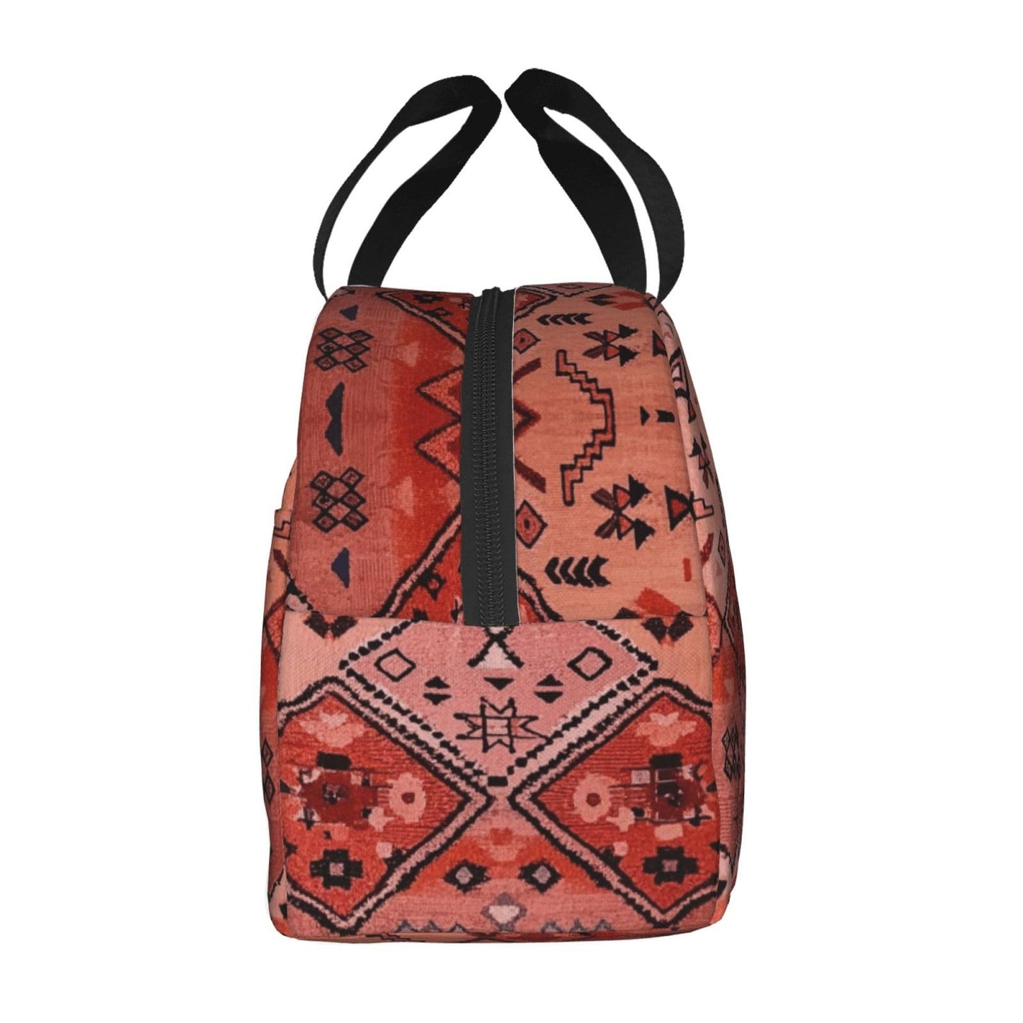 Poacnip Boho Farmhouse Oriental Traditional Moroccan Style Insulated Lunch Bag Portable Reusable Lunch Box Thermal Cooler Tote Bag With Pockets For Women Men Work Office Picnic Travel