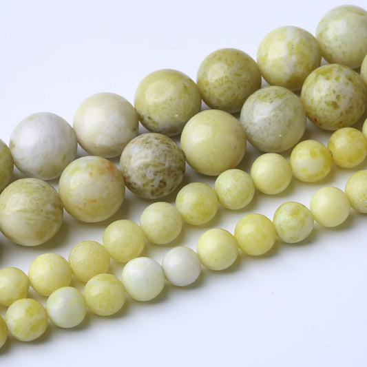 45PCS 8MM Natural Yellow Jasper Stone Beads Energy Healing Beads for DIY Jewelry Bracelet Necklace Making for Jewelry Making15Inch