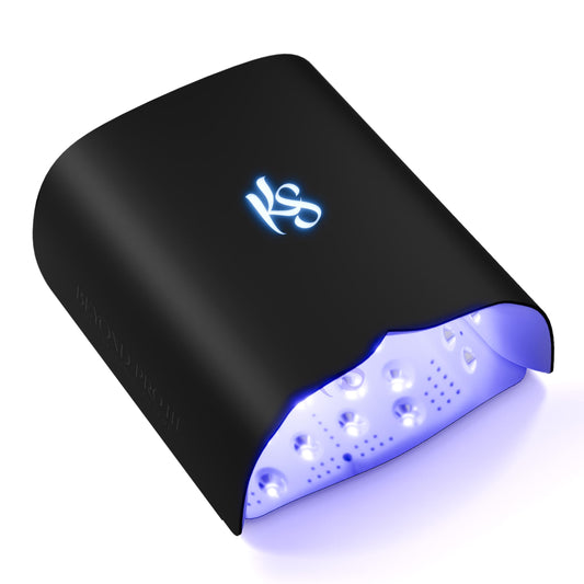KIARA SKY Beyond Pro V3 UV LED Nail Lamp Black Cordless Rechargeable Gel Lamp with Smart Sensor, Flashcure Low Heat Mode, Full-Hand Coverage & Timer for Gel Polish, Builder Top Coat