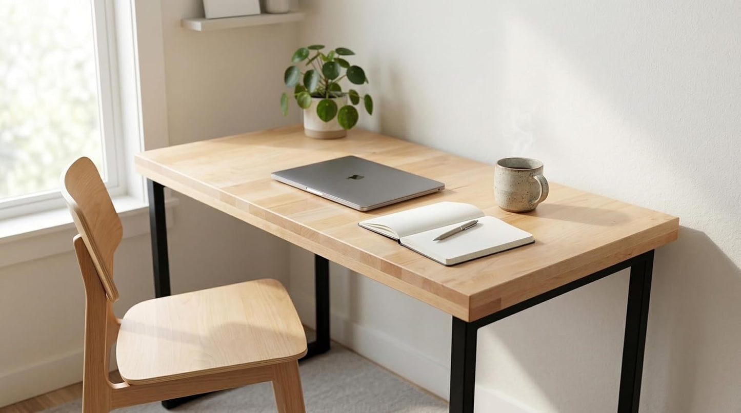 Express KitchQuip Solid Maple Butcher Block Countertop - 1.5” Thick Hardwood Work Surface for Kitchen, Workbench, Desk, Cart, or DIY Tabletop (48"L x 24"W)