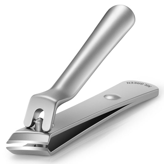 MR.GREEN Oblique Toenail Clipper Stainless Steel Pedicure Tools Good at Cutting Thick and Hard Nails Professional Ingrown Nail Cutter (Nail Clipper)