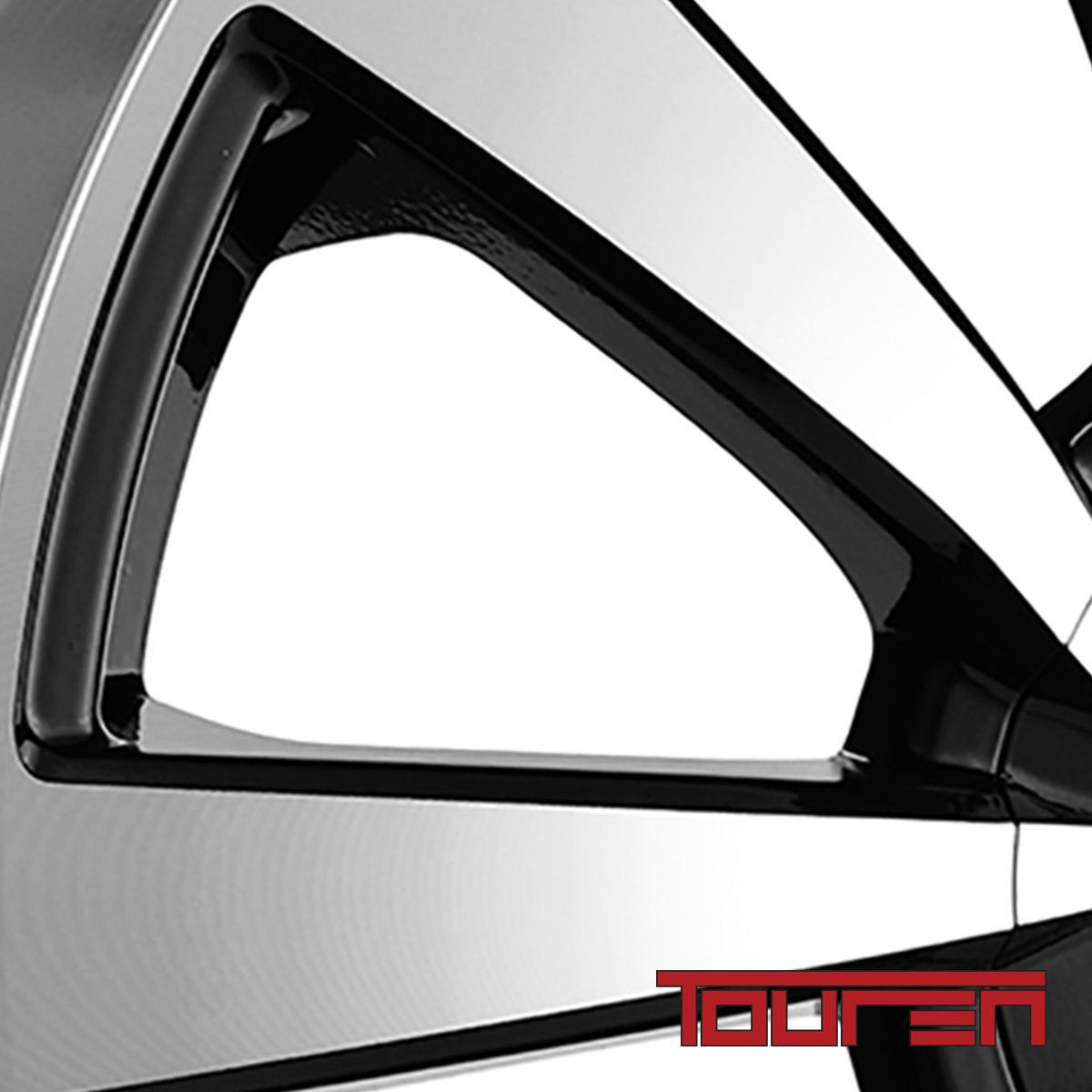 Touren TR3 Black/Machined Face/Machined Lip Wheel with Alloy Steel (17 x 7. inches /100 x 100 mm, 40 mm Offset)