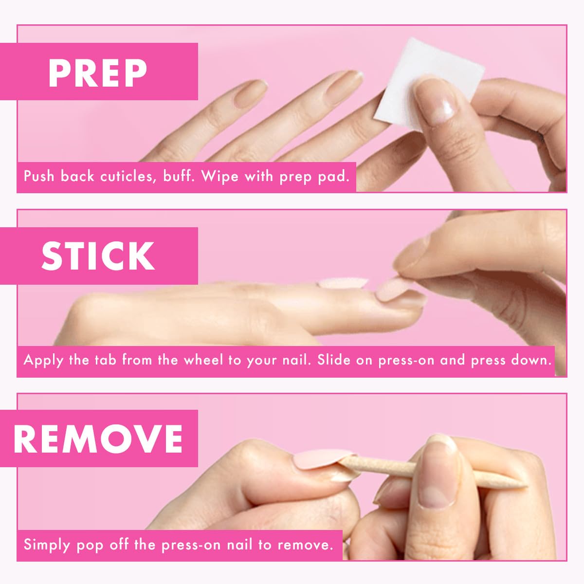 Olive & June Classic Super Stick Mani Press On Nails | No Glue Needed | 32 Tab Nails 16 Sizes | Non-Toxic Tabs Easy On-Off Non-Damaging | 7-Day Wear | Extra Short, Round | Tonal Lavender French