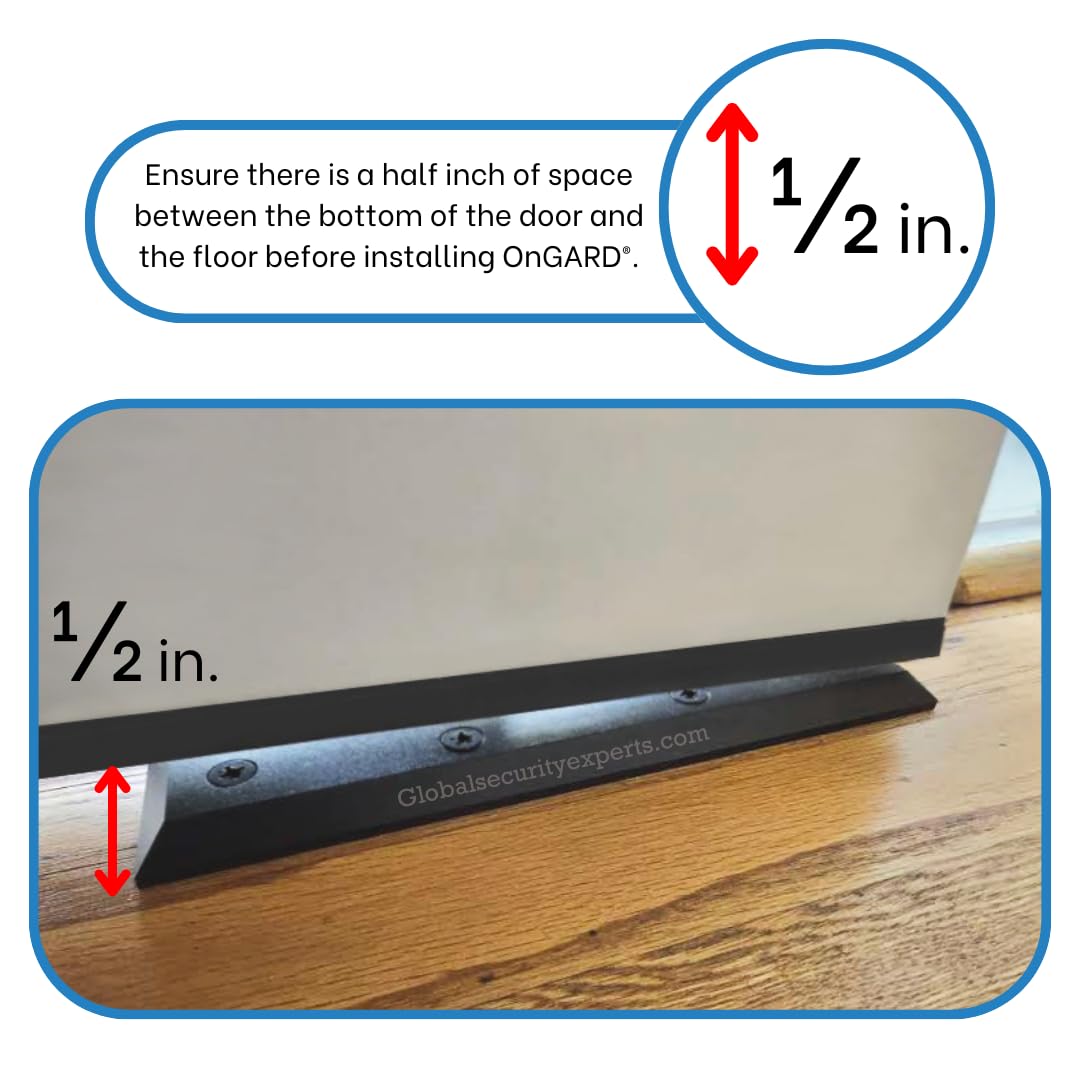 OnGUARD Security Door Brace | OnGARD Withstands 3100 Lbs of Violent Force | French Door Brace Jammer Barricade Defends Against Home Invasions, Burglaries & Civil Unrest | Space-Age Polymer Material |