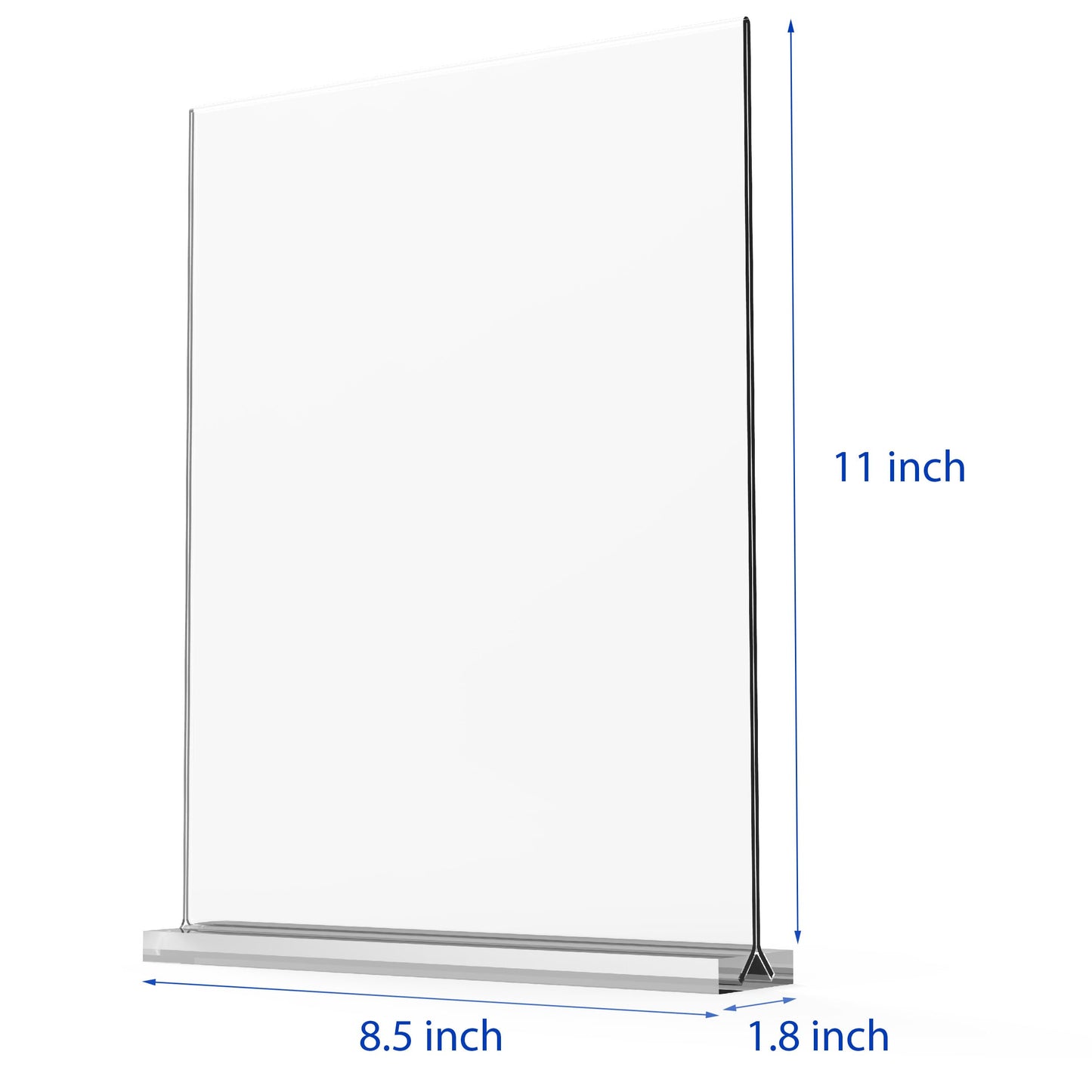 newnewshow Acrylic Sign Holder 8.5x11 Inch 6 Pack Vertical T Shape Double-Sided Desktop Display Holder