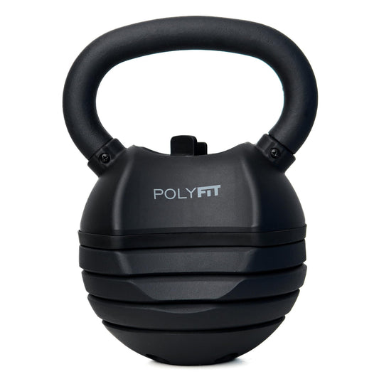 Polyfit Adjustable Kettlebell Set | 30/40/50 lbs | Kettlebell Weights for Home Gym (BLACK - 40 LB)