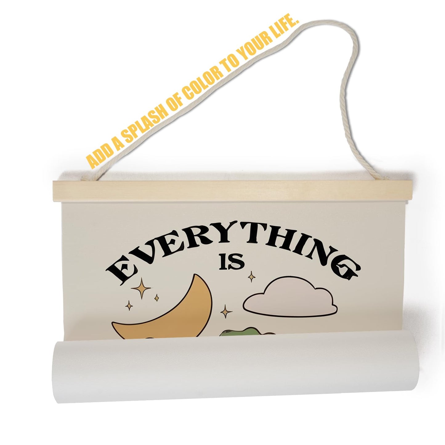 PaJiaNi Everything is Figureoutable Office Decor,Mental Health Inspirational Wall Art,Frog Motivational Wall Decor,Positive Affirmations Poster For Classroom Bedroom Dorm,12x16Inch
