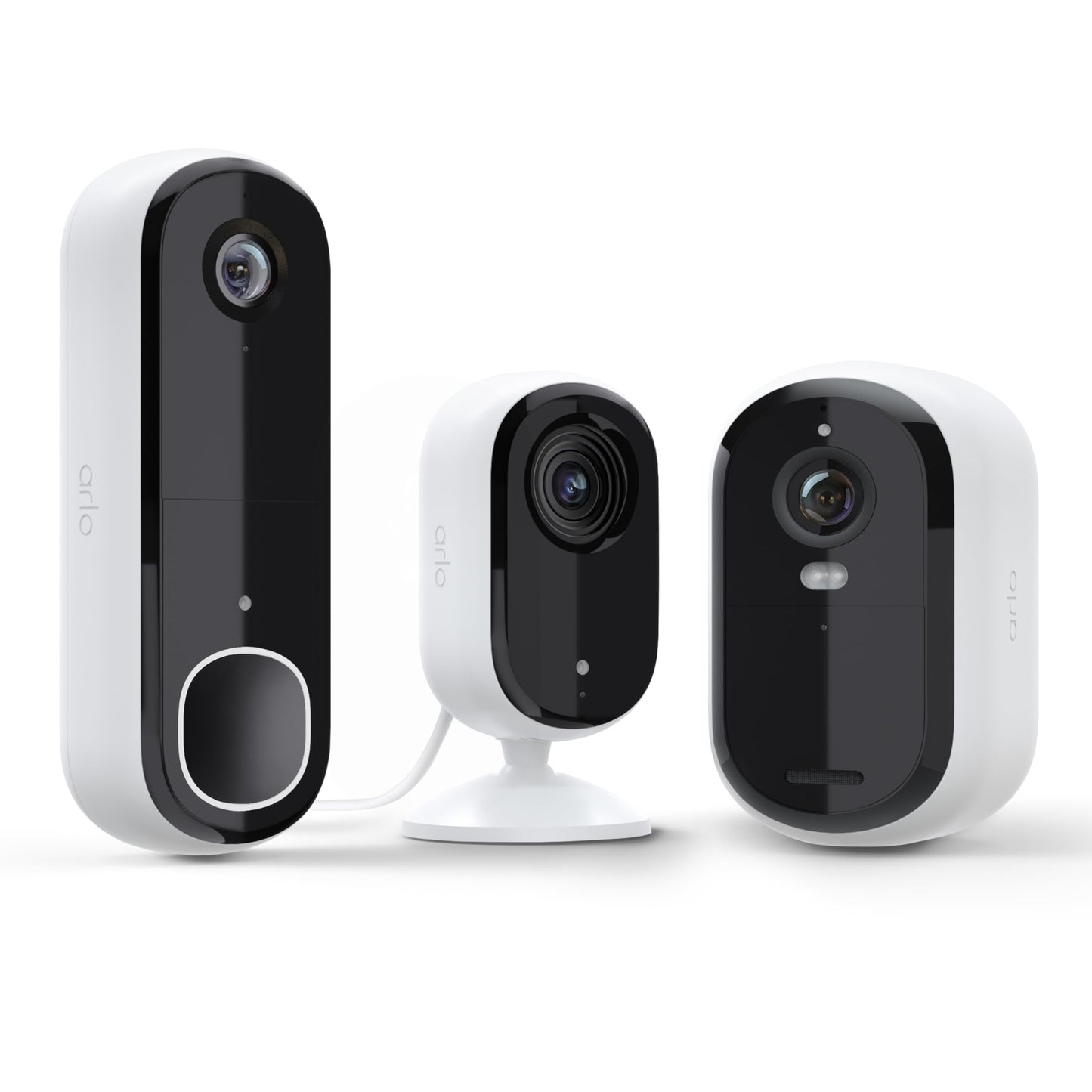 Arlo Essential Whole Home Security Bundle | Outdoor, Indoor, Video Doorbell Camera |2K Resolution|2nd Gen|Indoor - Outdoor