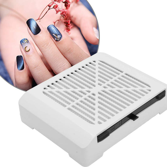 Portable 36W Salon Suction Dust Collector Machine Vacuum Cleaner Tool Vacuum Cleaner Nail Art Accessories with 3 LEDs for Nails Fan Professional Manicure Pedicure Art(White 02)