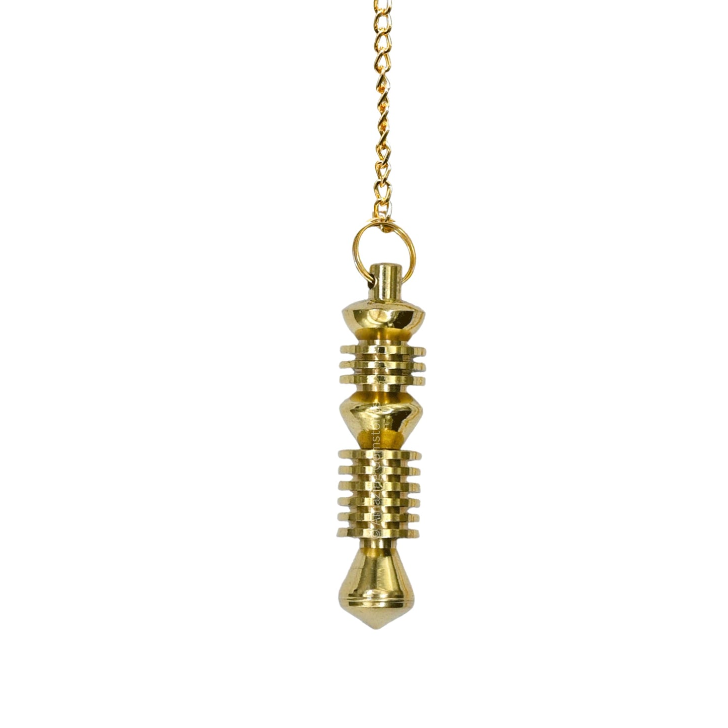 Ibrahim Karim Universal Pendulum Healing Metal Pendulums for Divination, Gold Double ISIS Steel Copper Pendulum High Energy Pendulo de Bronce Pendulos de Mesa MP21