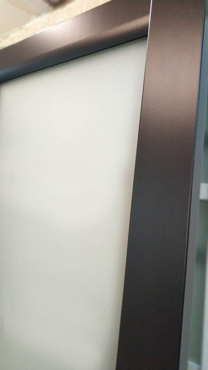 SARTODOORS - Modern Solid French Door Frosted Glass 32 x 80 inches with Handle | Planum 2102 Black Matte | Single Regular Panel Frame Trims | Bathroom Bedroom Sturdy Doors