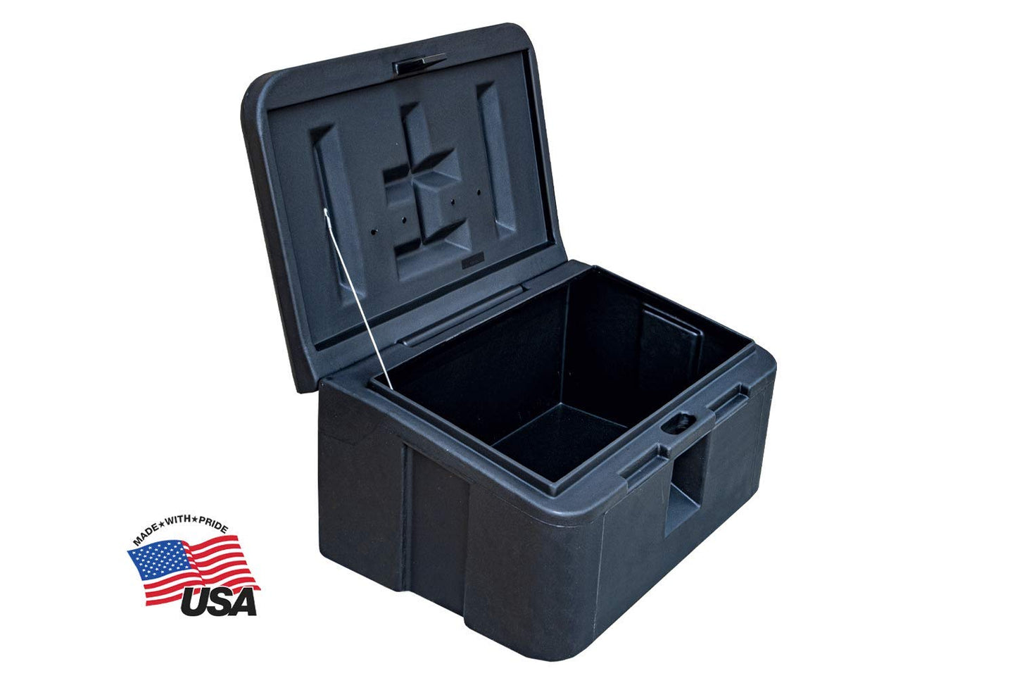 Buyers Products 9031105 Heavy Duty Poly Storage Bin, 35 Gallon Capacity, Multi Purpose Storage Bin for Salt, Feed, Seed & More, Corrosion Free Construction