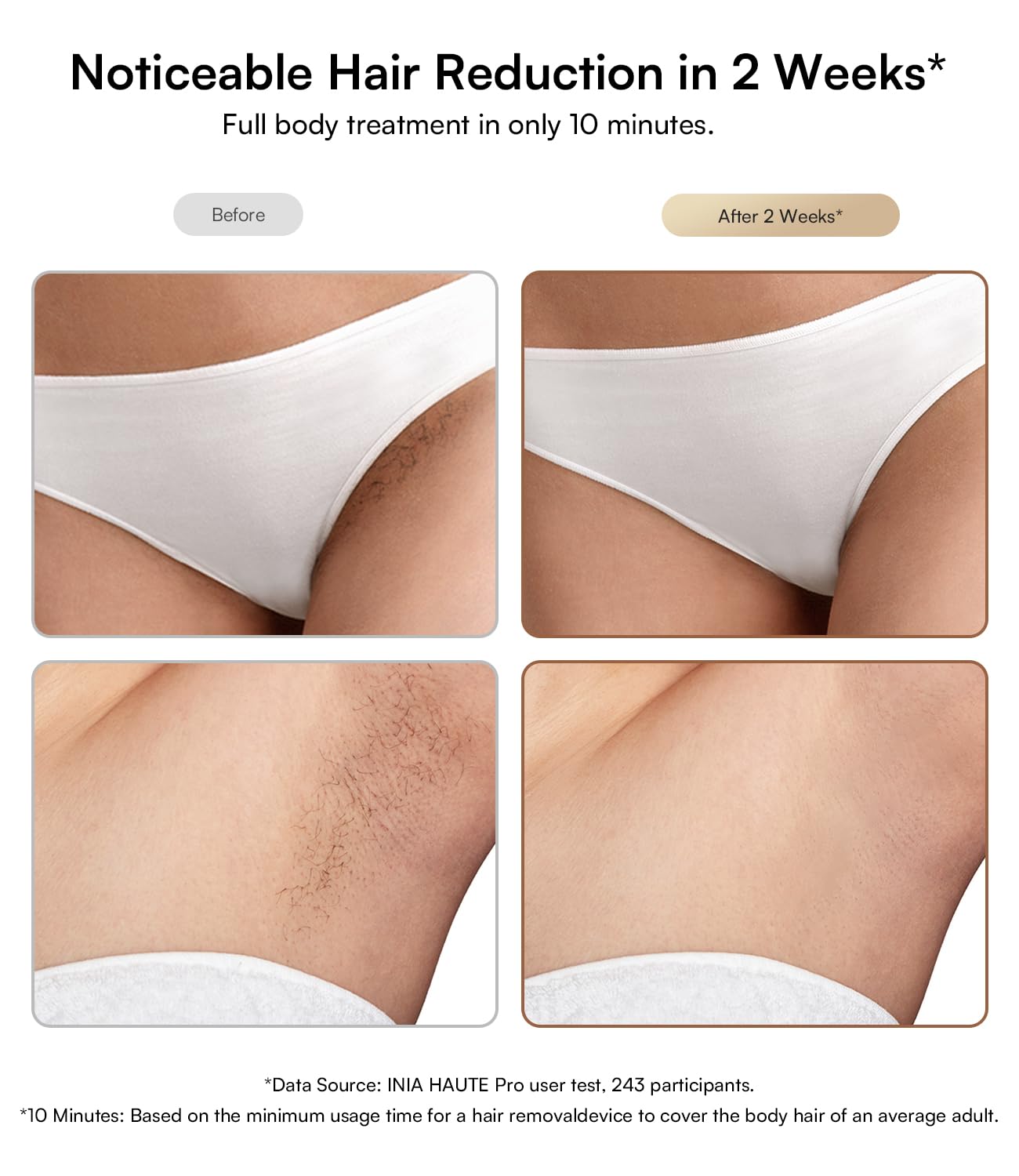 INIA Laser Hair Removal with Ice-Cooling Care for Women and Men, HAUTE Pro Painless at-Home IPL Hair Remover for Coarse Hair in Bikini and All Body Areas, Latest Generation for Effective Results