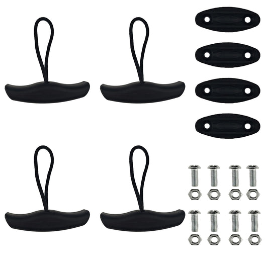 Miokun 2/4/8 Pack Kayak Handles Replacement Kayak Accessories with Cord and Pad Eyes Screws (4)