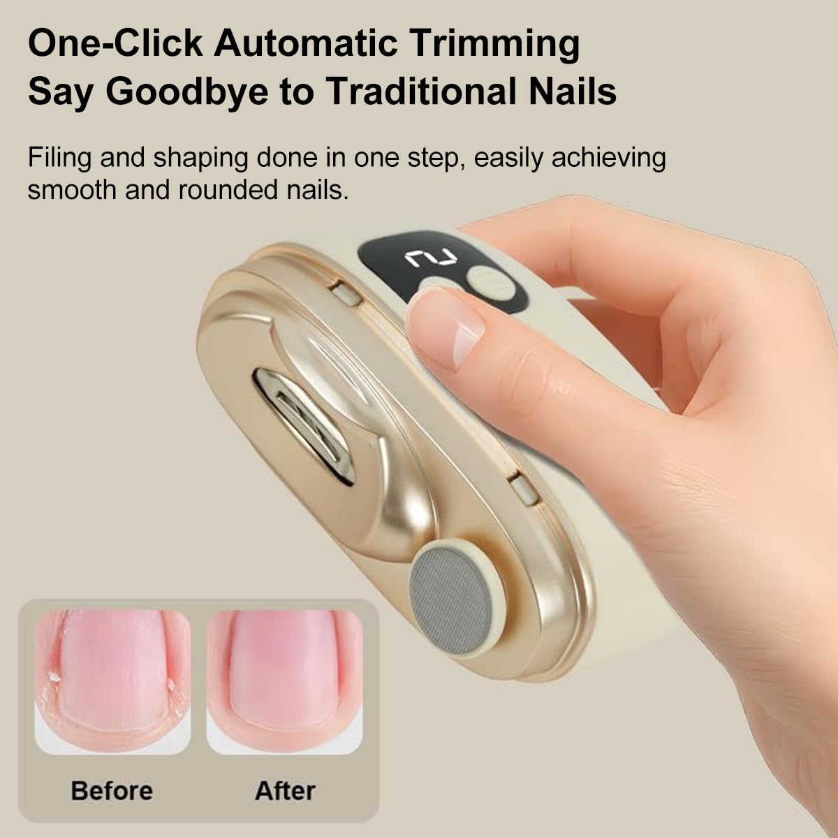 Electric Nail Clipper, 2026 Improved Nail Clippers Set, Includes an Automatic 2-in-1 Nail Clippers (with LED Light & Storage Box), an Cuticle Trimmer,Nail Care Kit - Ideal for All Your Nail Care Needs