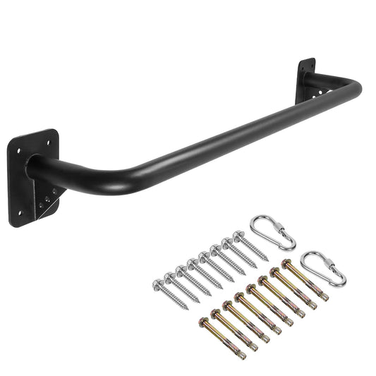 Purife Wall Mounted Doorway Pull Up Bar, Heavy Duty Strength Training Pull-Up Bars for Doorframe, Support Beam or Joist Mount Thick Metal Sturdy Construction Support 500 lbs