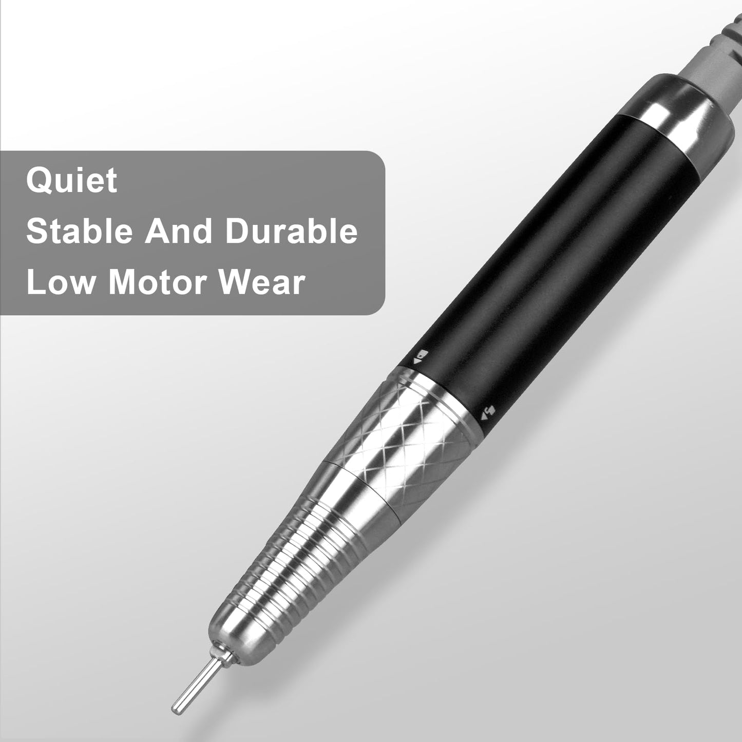 2-in-1 Professional Brushless Nail Drill, AZ GOGO 35000RPM Electric Cordless Nail File Rechargeable Portable Nail Drill Machine for Gel/Acrylic Nails 80W - Salon Level (Silver)