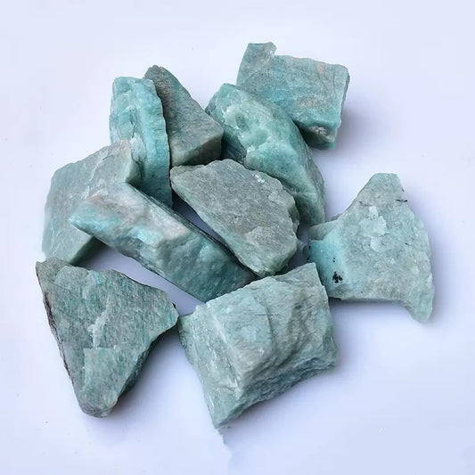 1LB Natural Amazonite Stone Raw Healing Crystals, Energy Stones for Meditation, Reiki, Chakra Balancing, Home Décor and Spiritual Gifts (10-30mm)