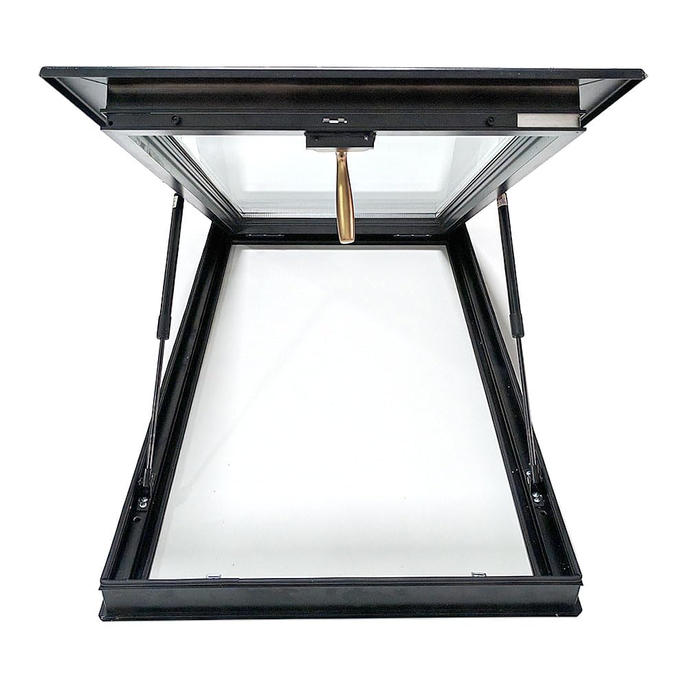 Skylights & Roof Windows;Skylight Window - Square/Rectangle;Roof Skylights;Manual Ventilation Partition Mounted Skylight,Aluminium Alloy + Double Glass Skylight (5 Size) (35"×20")