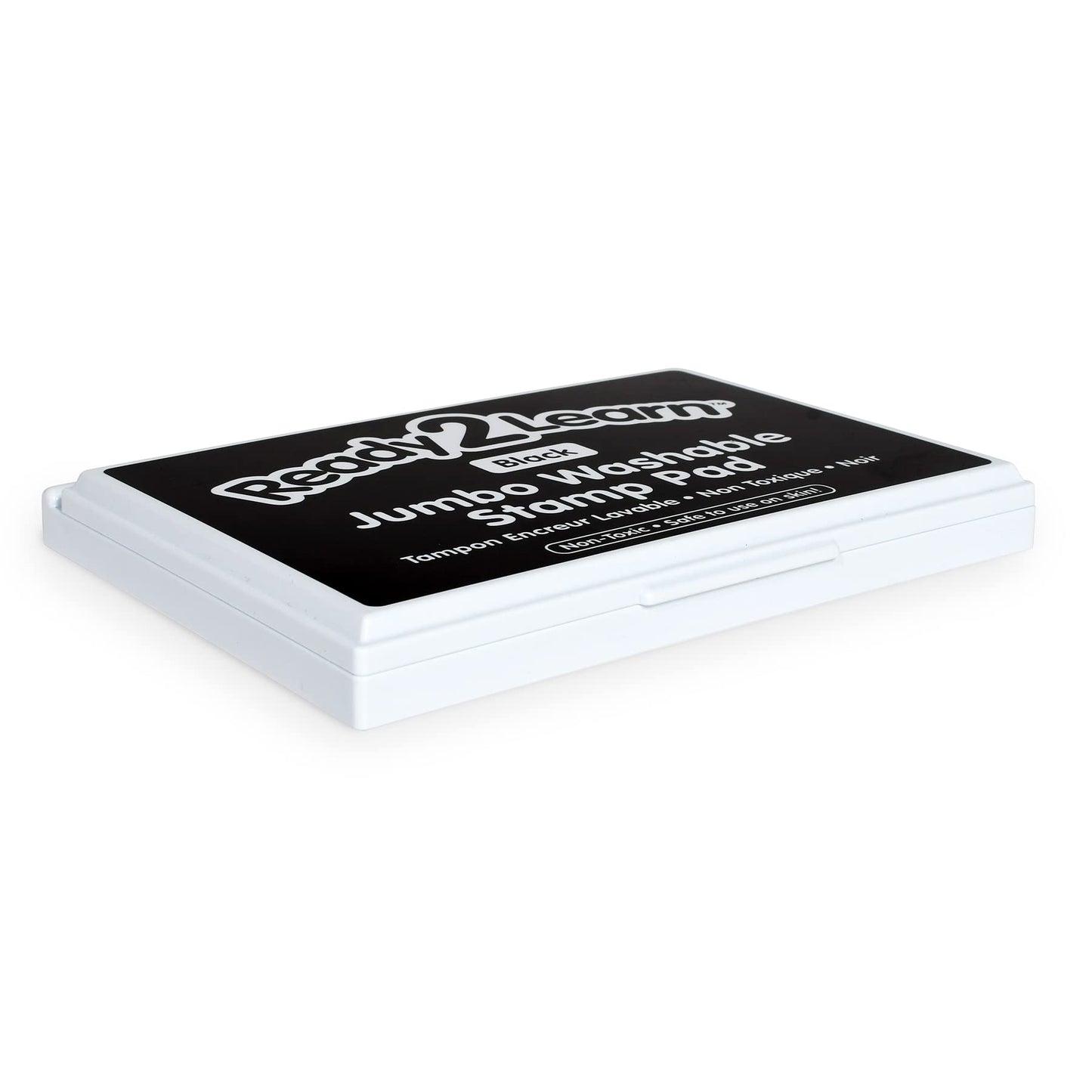 READY 2 LEARN Jumbo Washable Stamp Pad - Black - 6.2"L x 4.1"W - Non-Toxic - Fade Resistant - Ideal Size for Baby Handprints and Footprints