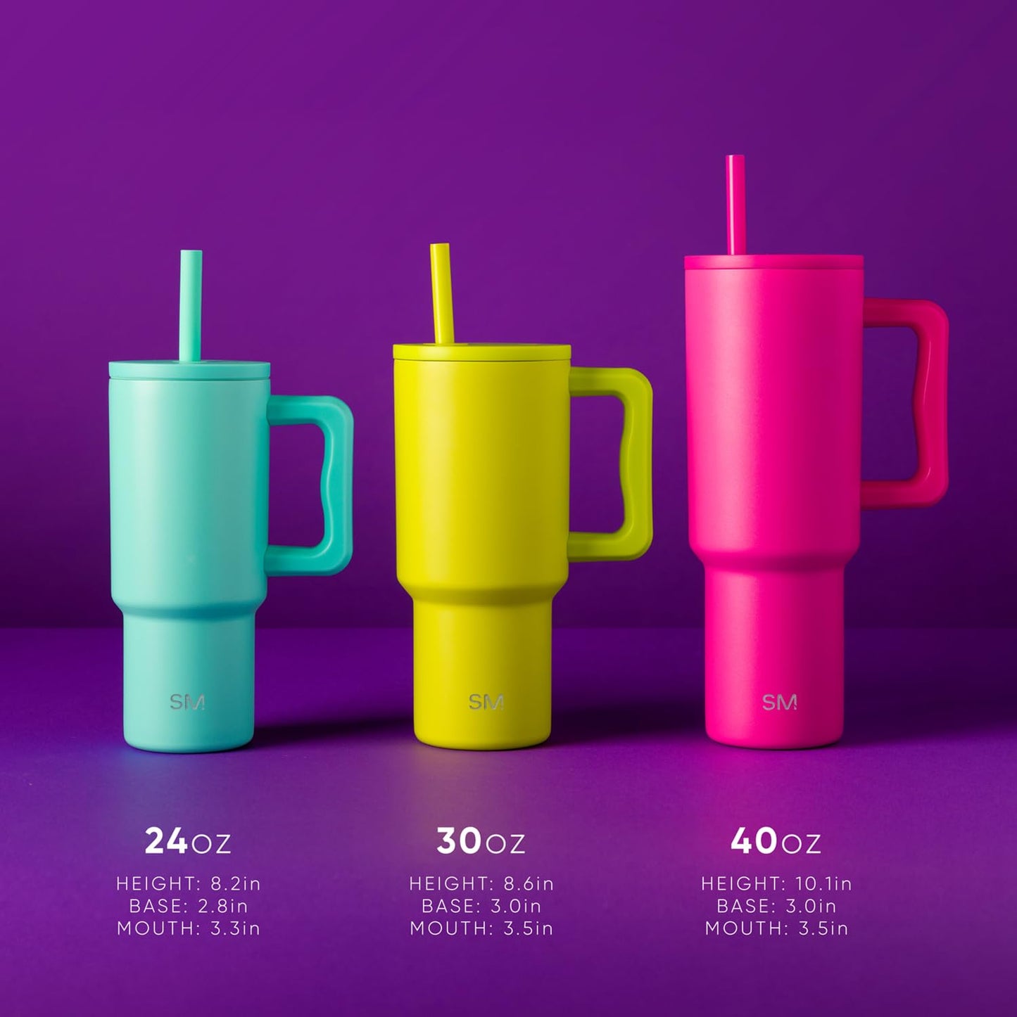 Simple Modern Kids 24 oz Tumbler with Handle and Silicone Straw Lid | Spill Proof and Leak Resistant | Reusable Stainless Steel Bottle | Gift for Kids Boys Girls | Trek Collection | Cream Leopard