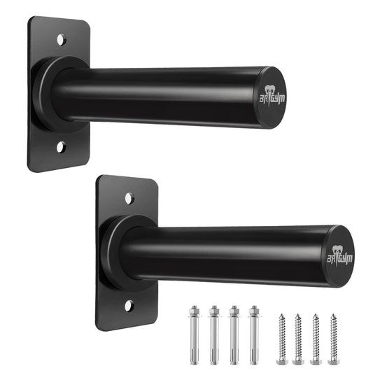 BRTGYM Wall Mounted Weight Plate Holder, Fit 2inch Olympic Weight Plates, Max Weight Capacity 275 lb, Heavy Iron Construction, Mounting Hardware Included
