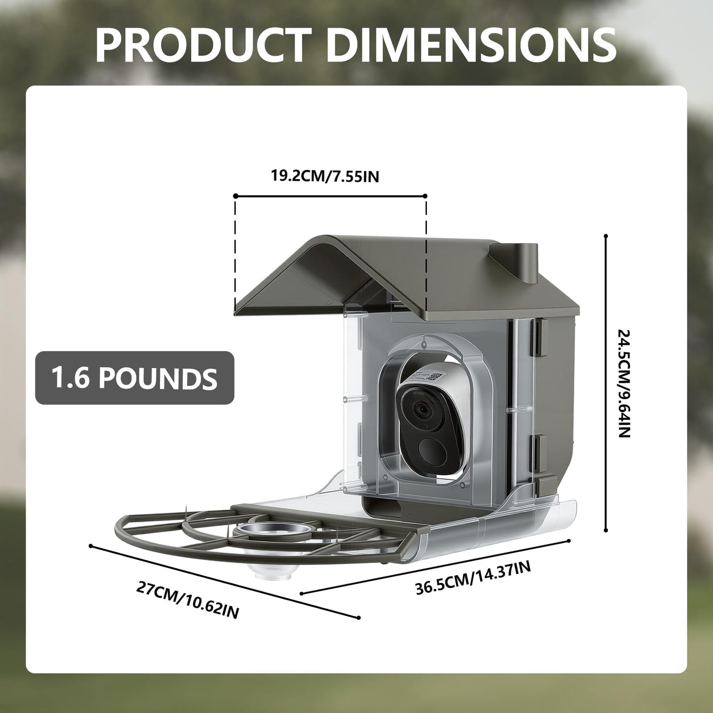 OBVADE Smart Bird Feeder with Camera 4K Ultra Hd Solar Bird Feeder for Outdoors with Camera Bird House with Camera Ai Identification for 10,000+ Species, Real-Time Alerts & Night Vision