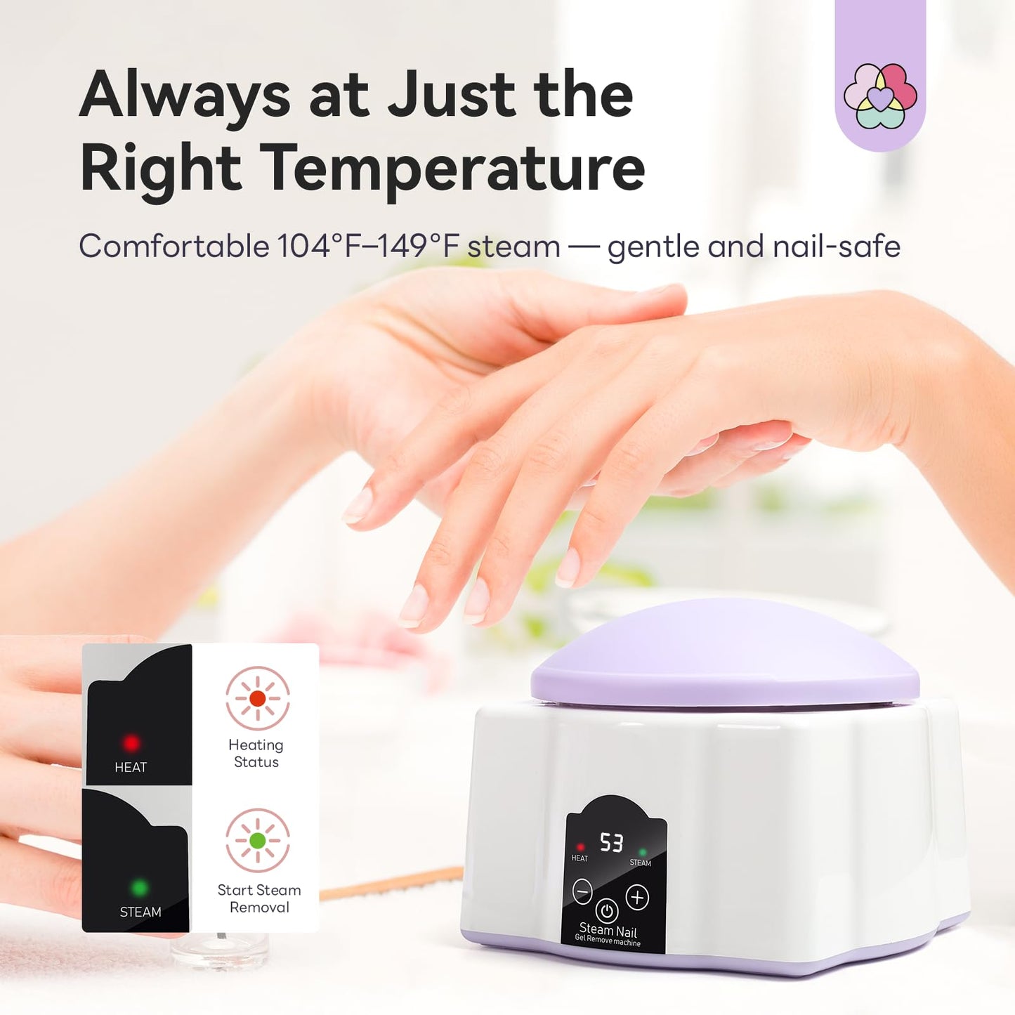 Saviland Essentials Nail Polish Remover Machine: Nail Soaking Bowl & Acetone Nail Polish Remover Gel Nail Remover Machine with Nail Soak off Bowl Soaker Tech Acrylic Nail Remover Steam Salon Home DIY