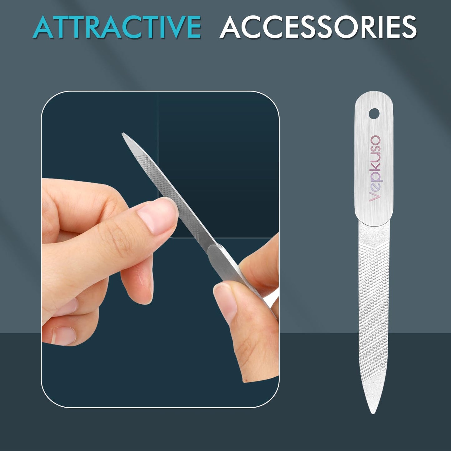 VEPKUSO Toenail Clippers for Thick Nails, Professional Nail Clippers Set with Catcher, Stainless Steel Heavy Duty Nail Cutter for Ingrown Toenails, Seniors, Men&Pregnant Women