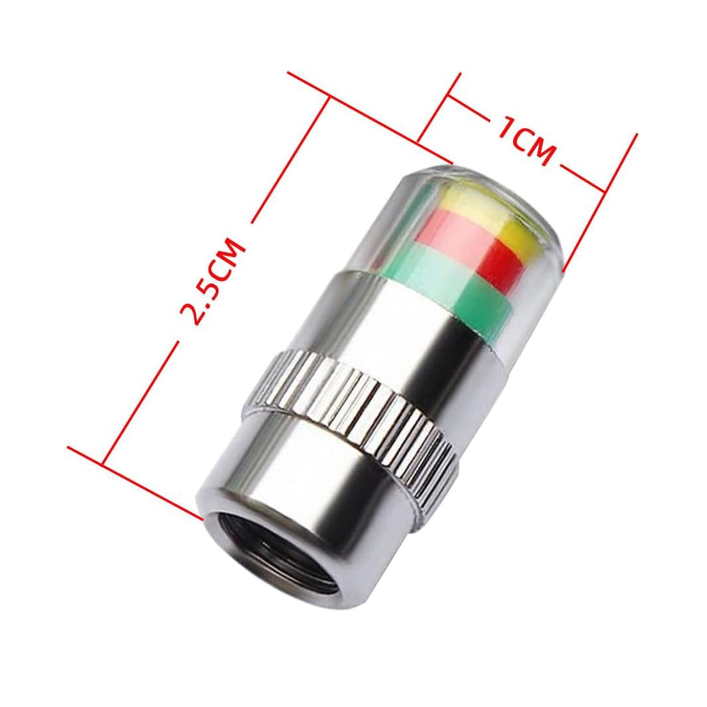 LANCESKEY 12pcs Tire Pressure Caps, Easy to Read 3 Color Car Tire Pressure Monitor Valve Stem Caps, 32-to-35 PSI