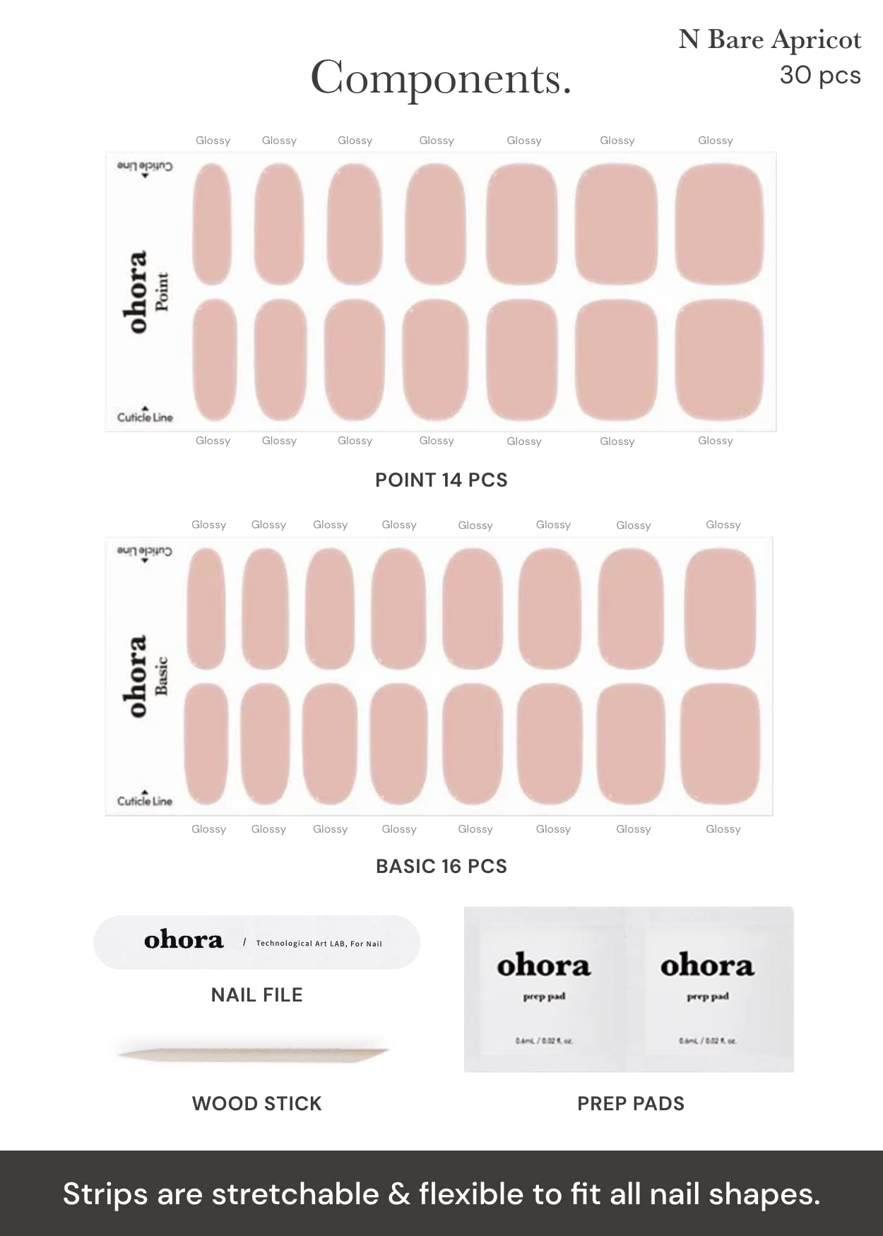 ohora Semi Cured Gel Nail Set of 2 (N Bare Apricot & N Fig Jam) - Professional Salon-Quality Nail Care