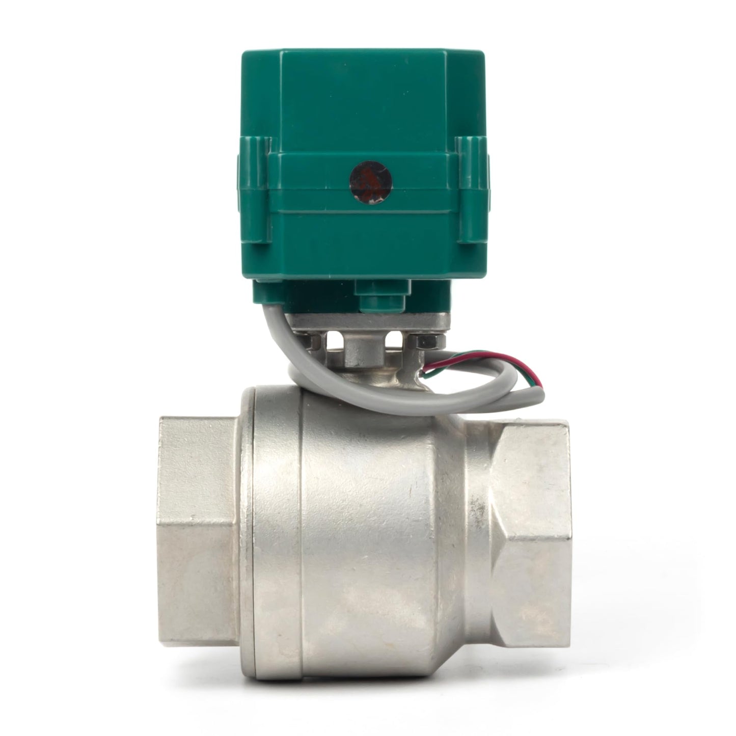 U.S. Solid 2” Motorized Ball Valve - NSF Certified 304SS Electric Ball Valve with Full Port, 9-24V AC/DC, 2-wire Auto Return, Normally Closed