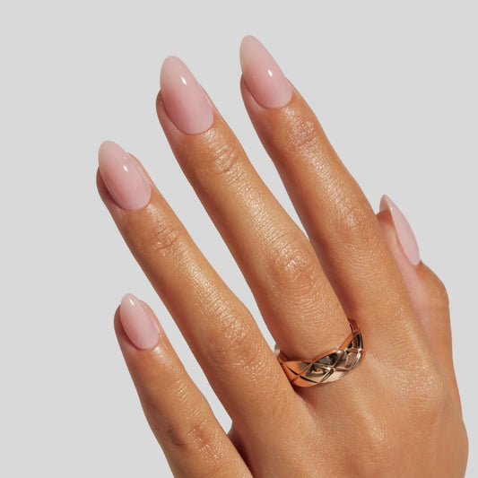 LAMIMOSA 32Pcs Milky Nude Pink Press On Nails Short Almond – Soft Gel Jelly Pink Fake Nails in 16 Sizes, Nuetral Glue on Nail kit, Spring Nails, JELLY PINK ALMOND