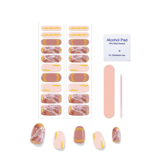 Magrace Nail Polish Strips 20 Pcs Salon Quality Gel Nail Stickers Works with Any UV/LED Lamps Long Lasting Wraps