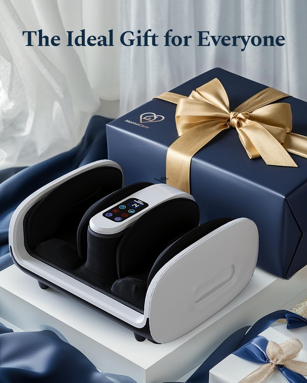 Foot Massager with Heat & Cold, 2026 Upgraded Shiatsu Foot & Calf Massager Machine, 4 Modes, 6 Levels, Electric Foot Massage for Feet, Legs & Arms, Home Office Relaxation for Women and Men-Gray