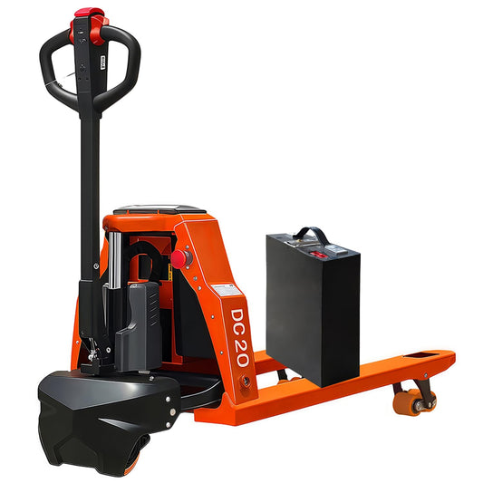 MBOIFEA Full Electric Pallet Jack Trucks, 4400lbs Capacity Motorized Pallet Truck, 48" x 27" Fork Size, 48V 20AH Lithium Battery Powered Jack for Indoor Storage and Material Handling for Warehouse