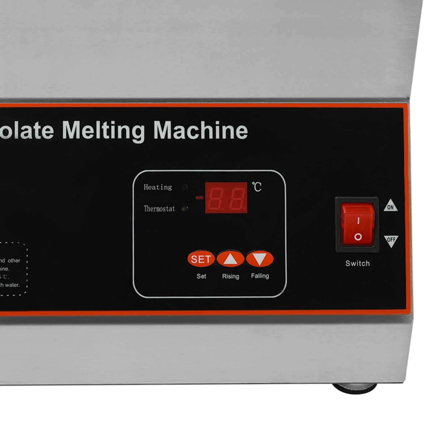 Professional Commercial Chocolate Tempering Machine 26.46 Lbs Single Tank Chocolate Melting Pot with Digital Temp Control 32~203°F, 110V 500W Electric Stainless Steel Chocolate Melter Food Warmer