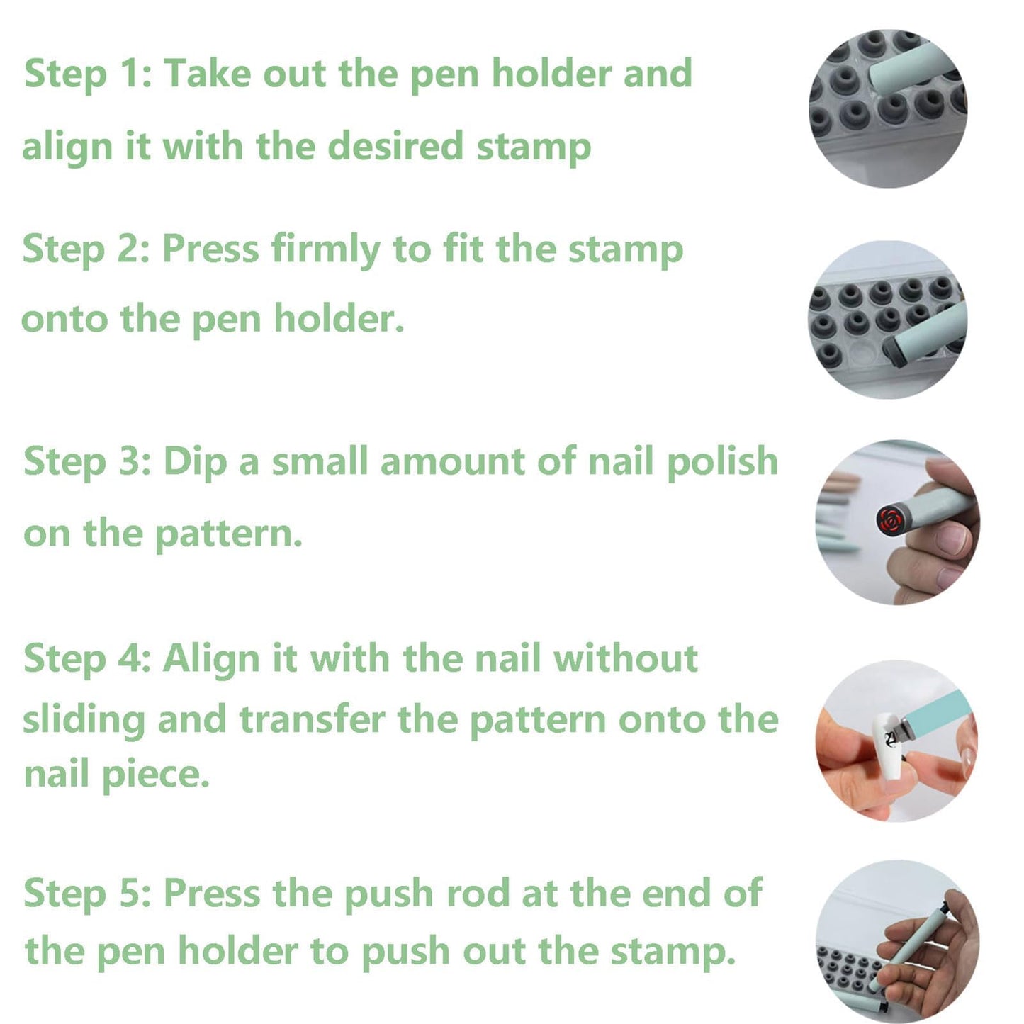 48 Pcs Nail Art Stamp Pens Set with 48 Floral Design Plates - Easy to Use Fingernail Stamper Kit for DIY Manicure, Professional Salon & Home Nail Art Tools for Beginners