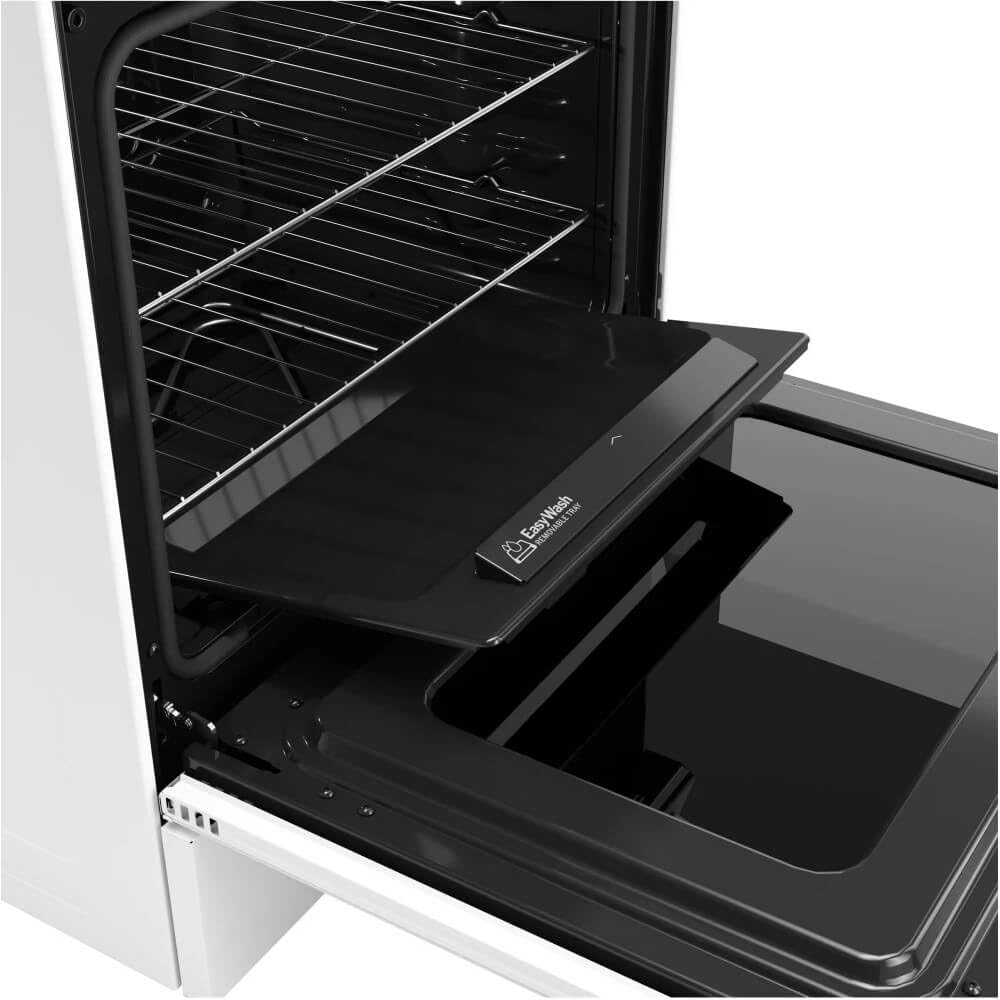 GE GRS600AVWW 30″ Slide-In Electric Convection Range – No-Preheat Air Fry, 5 Heating Elements, Smoothtop Cooktop, White