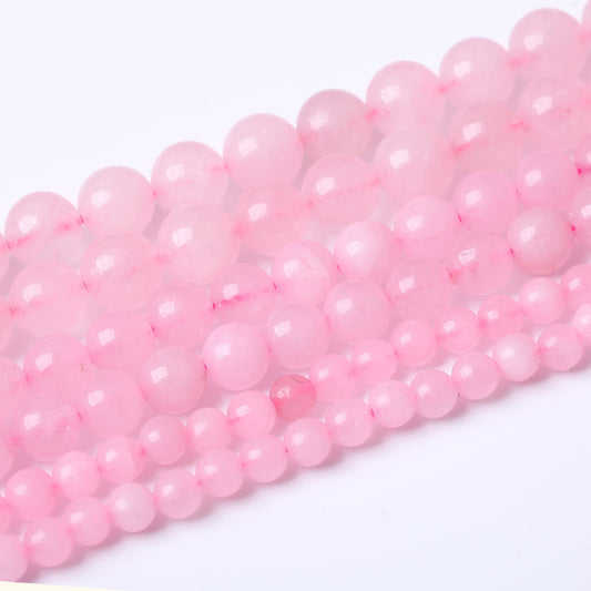 10MM Rose Quartz Round Loose Beads Natural Gem Beads Crystal Energy Stone Beads for Jewelry Making DIY Bracelet Necklace