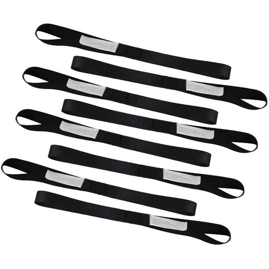 XSTRAP STANDARD Soft Loop Tie-Down Straps 8PK 1-1/16 x 18 inches - 3600LB Breaking Strength, Loops for Securing Trailering of Bikes, ATV, UTV, Motorcycles, Scooters, Dirt Bikes, Lawn Equipment, Black