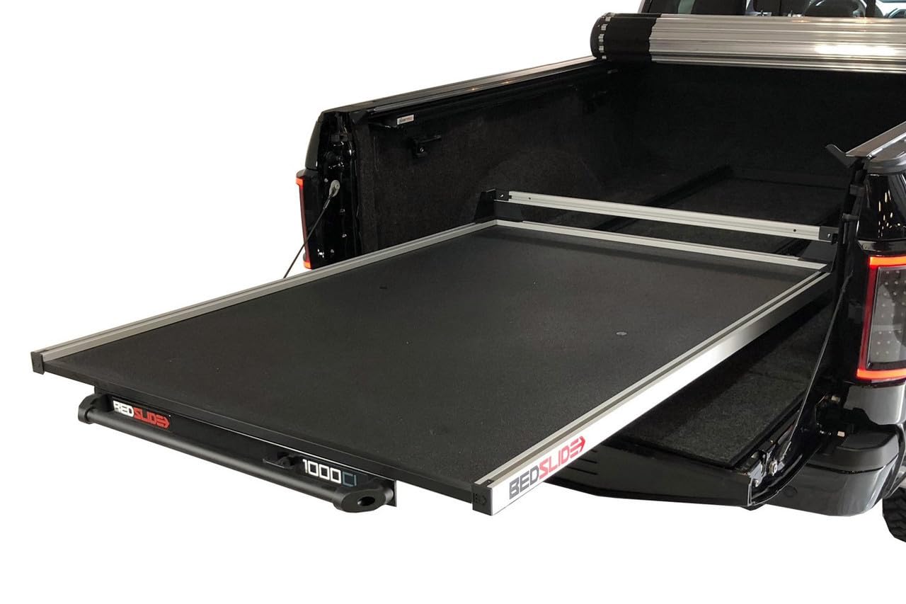BEDSLIDE Classic (58" X 41") | 10-5841-CLB | Durable Sliding Truck Bed Cargo Organizer | Made in The USA, 1,000 lb Capacity (Black)