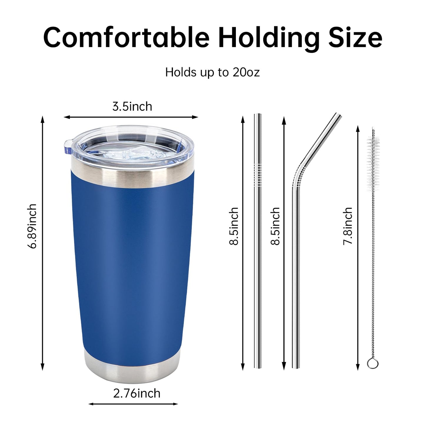 IEOVIEE 32 Pack, 20oz Stainless Steel Bulk Tumblers with Lids and Straws, Double Wall Insulated Travel Coffee Mug, Durable Powder Coated Tumbler Bulk Cup for Cold and Hot Drinks(Mixed color)